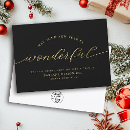 Tarjeta Festiva Maravilloso | Moderno Script Business Logo Corpora