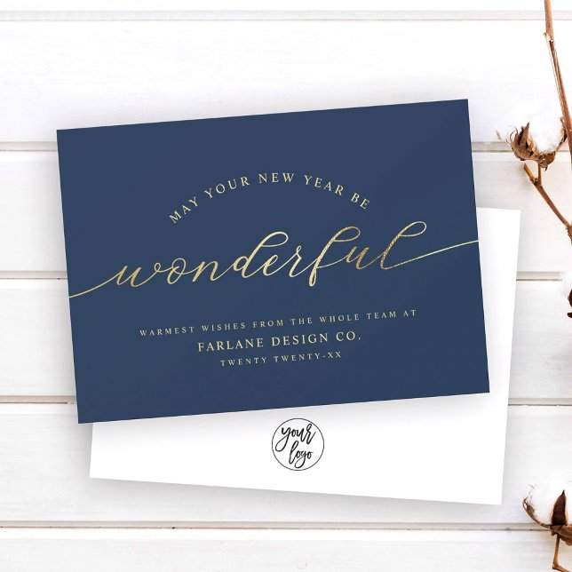 Tarjeta Festiva Maravilloso | Moderno Script Business Logo Corpora (Subido por el creador)