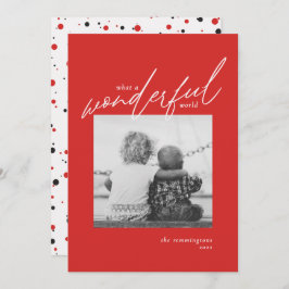 Tarjeta Festiva Maravilloso Mundo Simple Foto Año Nuevo Año Festiv