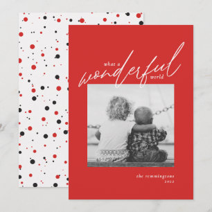 Tarjeta Festiva Maravilloso Mundo Simple Foto Año Nuevo Año Festiv