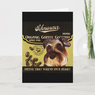Tarjeta Festiva Marca del Schnauzer - Organic Coffee Company