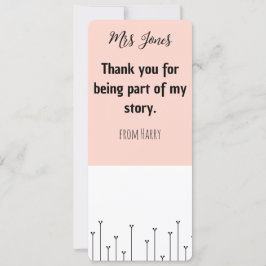 Tarjeta Festiva Marcador personalizado del profesor