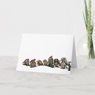 Tarjeta Festiva Marchando a través de la nieve de los Navidades