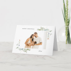 Tarjeta Festiva Marco botánico de invierno ártico 4 Foto