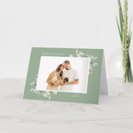 Tarjeta Festiva Marco botánico de invierno ártico 4 Sage de fotos