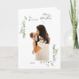 Tarjeta Festiva Marco botánico del invierno ártico 4 Foto