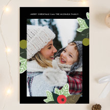 Marco botánico negro clásico Dos Navidades de foto