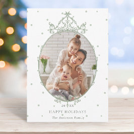 Tarjeta Festiva Marco Clásico Moderno Felices Fiestas Foto