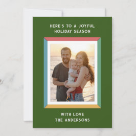 Tarjeta Festiva Marco Colorido Con Grandes Saludos