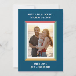 Tarjeta Festiva Marco Colorido Con Grandes Saludos