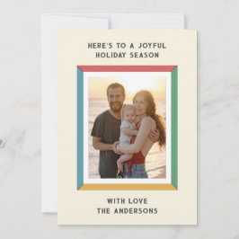 Tarjeta Festiva Marco Colorido Con Grandes Saludos