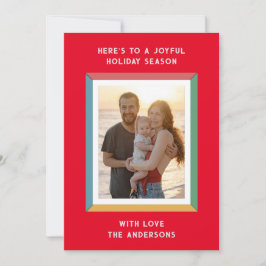 Tarjeta Festiva Marco Colorido Con Grandes Saludos