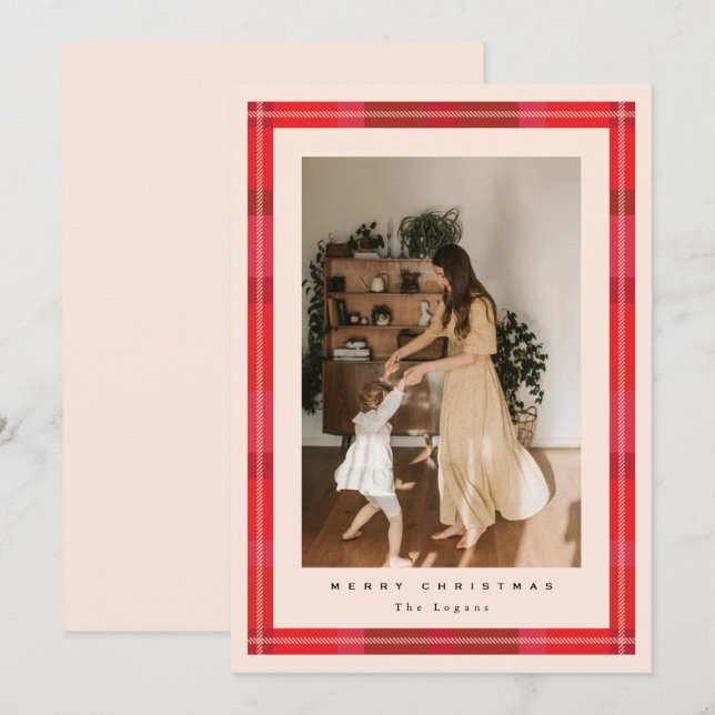 Tarjeta Festiva Marco de Cuadros Escoceses (Anverso / Reverso)