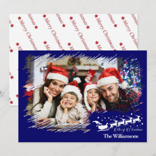 Tarjeta Festiva Marco de escotilla de cruz moderno en Navidades Fo