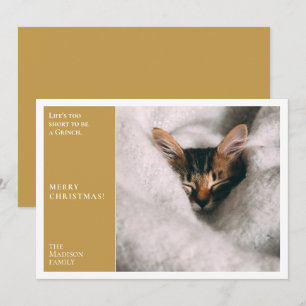 Tarjeta Festiva Marco de foto de oro Azteca simple Mínimo