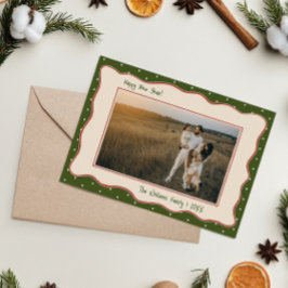 Tarjeta Festiva Marco de foto dibujado a mano con inspiración vint