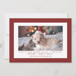 Tarjeta Festiva Marco de foto Falu rojo simple 