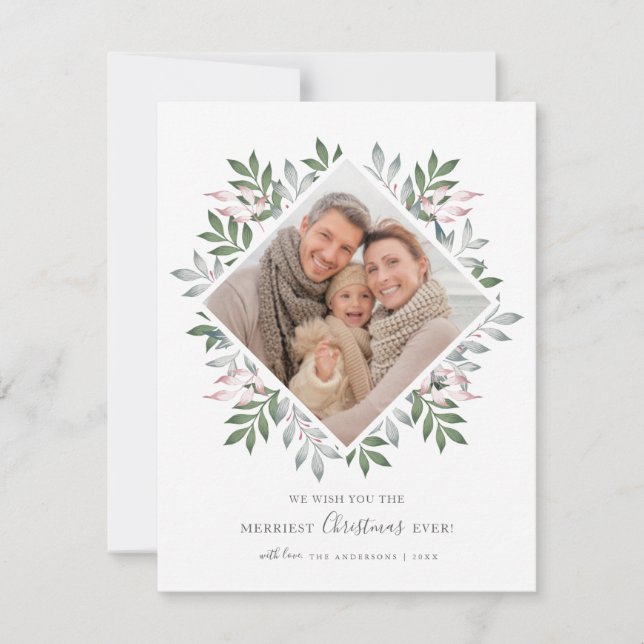 Tarjeta Festiva Marco de foto festivo para Navidades más valientes (Anverso)