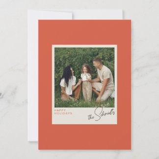 Tarjeta Festiva Marco de Foto Instantánea Minimalista