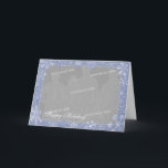 Tarjeta Festiva Marco de Foto Personalizado Simply Snowflake Art O<br><div class="desc">Los copos de nieve llenan el cielo invernal. ¡Personalice esta tarjeta con su propia foto dentro del marco de arte de copo de nieve y actualice el texto con su propio mensaje. Perfecta para la Navidad,  Hanukkah,  Yule y otras correspondencias y obsequios de las fiestas de invierno.</div>