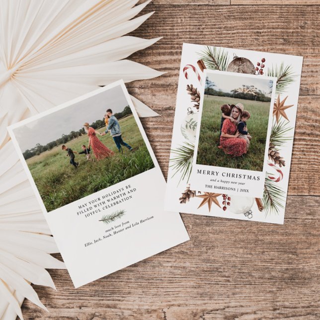 Tarjeta Festiva Marco de foto rústico para navidades (Subido por el creador)