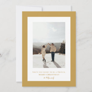Tarjeta Festiva Marco de foto Simple Aztec Gold