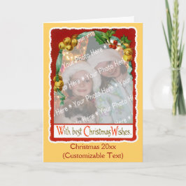 Tarjeta Festiva Marco de la Añadir-UNO-Foto de los deseos del