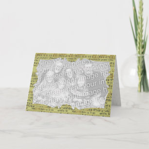 Tarjeta Festiva Marco de la foto del manuscrito de la música medie