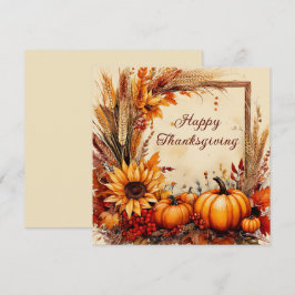 Tarjeta Festiva Marco de mezcla de otoño Día de Acción de Gracias