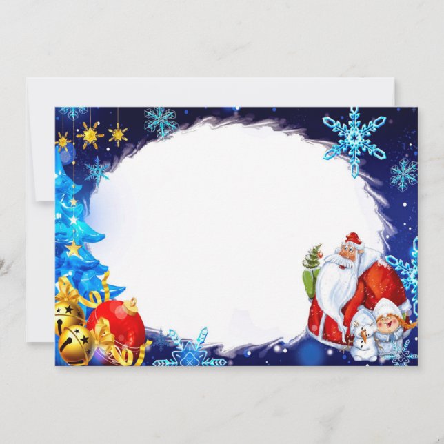 Tarjeta Festiva marco de navidades (Anverso)