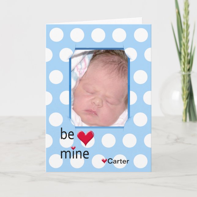 Tarjeta Festiva Marco de puntos de San Valentín Polka (Anverso)