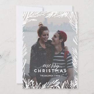 Tarjeta Festiva Marco de rama de pino