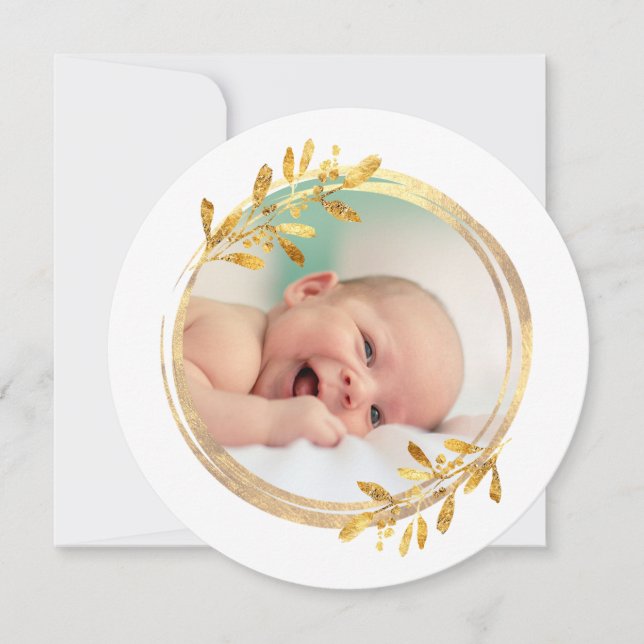 Tarjeta Festiva marco de Relieve metalizado falso verde Feliz Navi (Anverso)