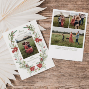 Tarjeta Festiva Marco de Vegetación Invernal