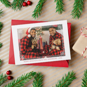 Tarjeta Festiva Marco decorativo - Foto Felices Fiestas