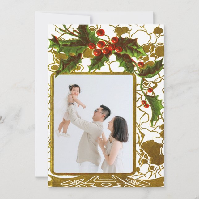 Tarjeta Festiva Marco elegante (Anverso)