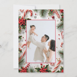 Tarjeta Festiva Marco elegante para Navidades