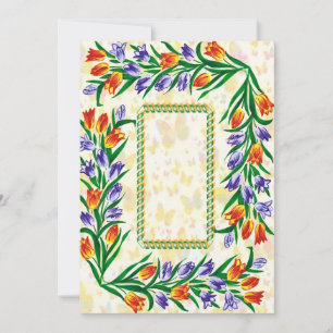 Tarjeta Festiva marco floral