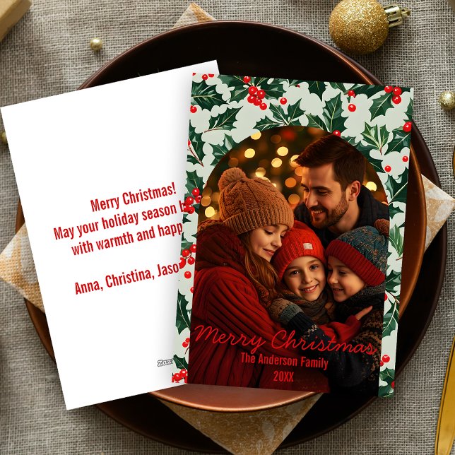 Tarjeta Festiva Marco fotográfico de arcos de Navidades festivos (Subido por el creador)