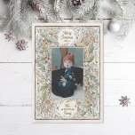 Tarjeta Festiva Marco fotográfico de Woodland ilustrado<br><div class="desc">Personalizar con su saludo o mensaje para la temporada de vacaciones. Ilustracion original del cuadro de Becky Nimoy. Agregue fotos en la parte posterior o elimine en el editor para agregar un mensaje.</div>