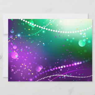 Tarjeta Festiva Mardi Gras Festive Purple Background