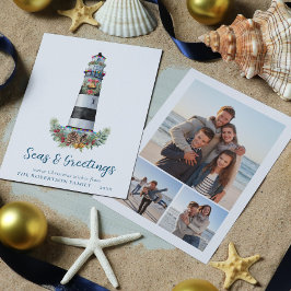 Tarjeta Festiva Mares y saludos de faro náutico 3 foto
