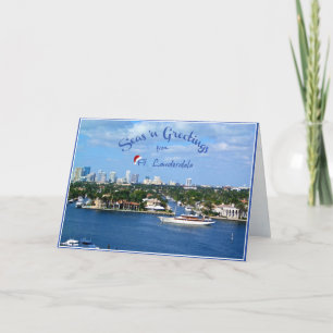 Tarjeta Festiva Mares y saludos desde Sunny Ft Lauderdale Florida
