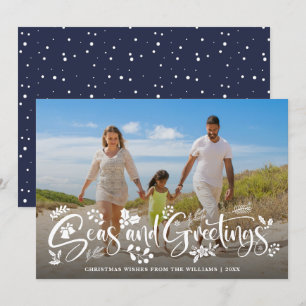 Tarjeta Festiva Mares y Saludos Foto de vacaciones náuticas