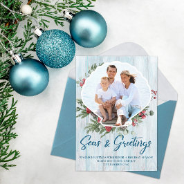 Tarjeta Festiva Mares y saludos Fotografía de la costa de la conch