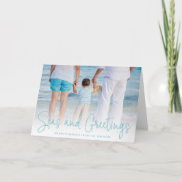 Tarjeta Festiva Mares y saludos Navidades de fotos Aqua Vacation