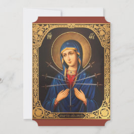 Tarjeta Festiva María del Corazón Inmaculado Buen Viernes Pascua