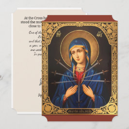 Tarjeta Festiva María del Corazón Inmaculado Buen Viernes Pascua