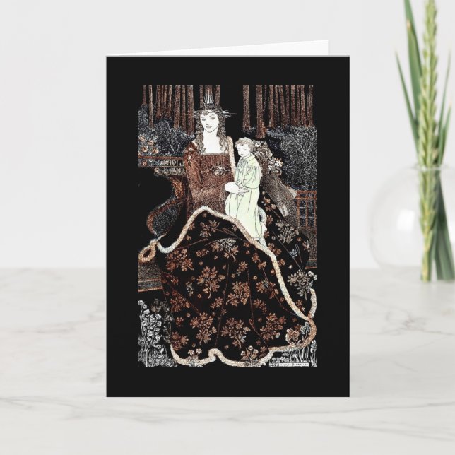 Tarjeta Festiva María sujetando al niño Jesús (Anverso)