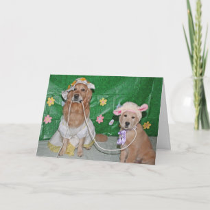 Tarjeta Festiva Maria tenía un poco de oro para Pascua